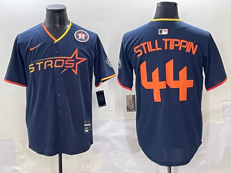 Men 2025 Houston Astros 44 Still Tippin Blue Three generations Joint Name Nike MLB Jersey style 12